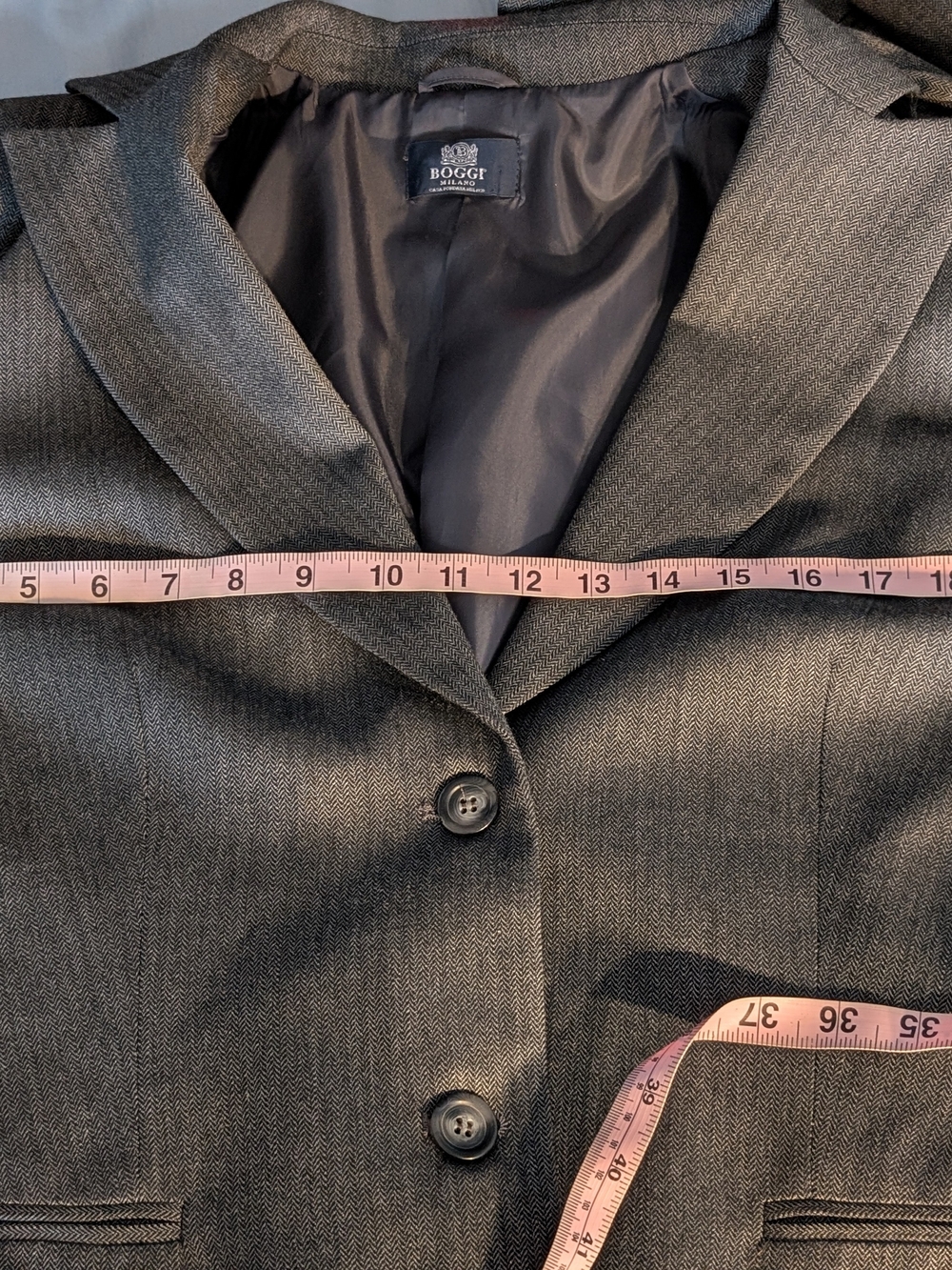 Boggi Milano Italian Women's Gray Tailored Blazer With Matching Skirt & Pant - Picture 2 of 7